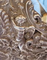 An Edward VII silver mounted easel-back mirror, William Comyns & Sons, Birmingham, 1901