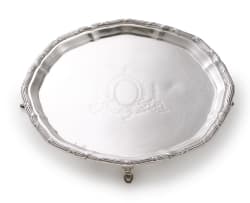 A George V silver salver, Barker Brothers, Chester, 1913