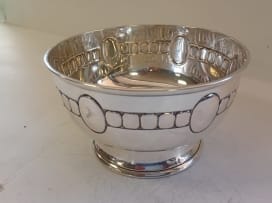 An Art Deco silver rose bowl