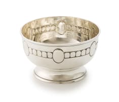 An Art Deco silver rose bowl