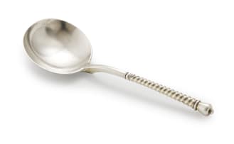 A Russian silver and niello spoon, Veniamin Vasilyevich Savinsky, Moscow, 1870