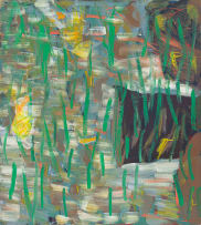 Wendy Vincent; Untitled (Abstract in Green and Yellow)