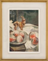 Emily Isabel Fern; Still Life with Fruit and Rabbit