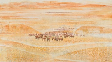 Gordon Vorster; Antelope in a Desert Landscape