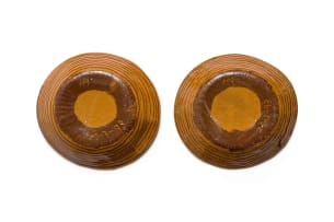 Hylton Nel; Brown dish with circular motif, two