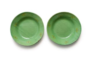 Hylton Nel; Green bowl with moth motif, two