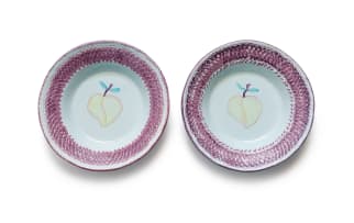 Hylton Nel; Bowl with yellow peach motif, two