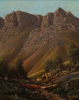 Tinus de Jongh; Landscape with Mountains