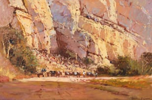 Adriaan Boshoff; Cattle on a Dusty Road