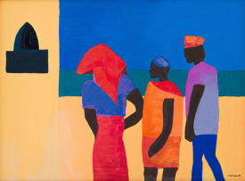 Trevor Coleman; Three Figures in an Abstract Landscape