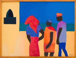 Trevor Coleman; Three Figures in an Abstract Landscape