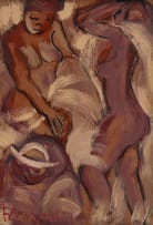 Frans Claerhout; Three Nudes Harvesting