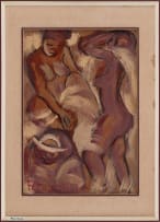 Frans Claerhout; Three Nudes Harvesting
