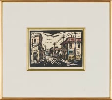 Gregoire Boonzaier; Cape Street Scenes with Figures, four