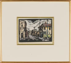 Gregoire Boonzaier; Cape Street Scenes with Figures, four