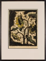 Gregoire Boonzaier; Lilies; Sunflowers; Fuchsia; Moonflowers, four