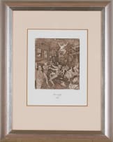 Hardy Botha; Street Scene with Circus Figures