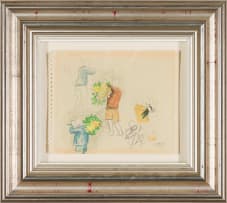 Peter Clarke; Figures Carrying Flowers