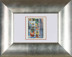 Solomon Siko; A View Through the Window; African Sunrise (recto), African Sunrise Study (verso), two