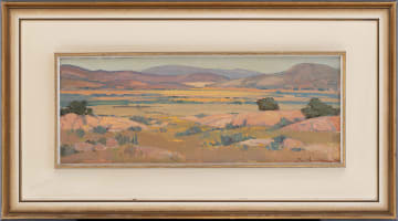 Piet van Heerden; Landscape with Mountains in the Distance