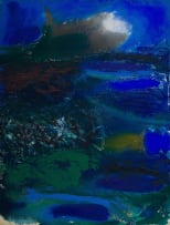 Kevin Atkinson; Abstract Composition in Blue and Green