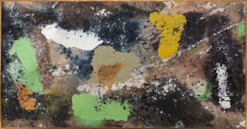 Bill Ainslie; Abstract Composition in Four Colours: Green, White, Black and Yellow