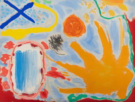 Kevin Atkinson; Abstract in Orange and Blue