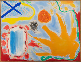 Kevin Atkinson; Abstract in Orange and Blue