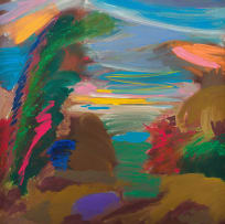 Kevin Atkinson; Abstract Riverside Tree