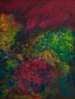 Kevin Atkinson; Abstract Sunset, diptych