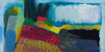 Lettie Gardiner; Abstract in Red and Blue