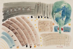 Charles Gassner; Abstract Farm Scene