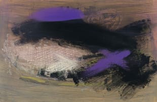 Charles Gassner; Abstract in Purple, Black and White