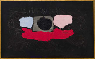 Sam Nhlengethwa; Abstract in Four Colours: Black, White, Red and Pink