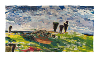 Andrew Verster; Tapestry of Landscape with Trees and Bushes; Study for Tapestry of Landscape with Trees and Bushes, two