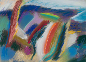 Kevin Atkinson; Abstract in Blue, Orange and Purple