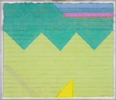 Lynda Ballen; Geometric Composition in Yellow, Green and Blue