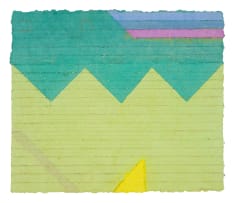 Lynda Ballen; Geometric Composition in Yellow, Green and Blue