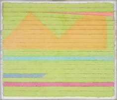 Lynda Ballen; Geometric Composition with Orange Triangles