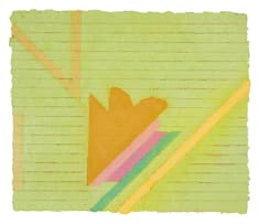 Lynda Ballen; Abstract Composition in Orange, Pink and Green