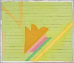 Lynda Ballen; Abstract Composition in Orange, Pink and Green