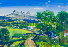 Gerhard Batha; Landscape with Distant Mountains