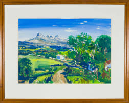 Gerhard Batha; Landscape with Distant Mountains