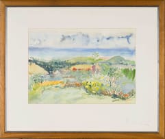 Rain Battiss; Landscape with View of the Ocean