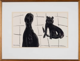 Charles Gassner; Figure and Cat