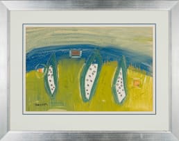 Charles Gassner; Abstract in Blue and Green