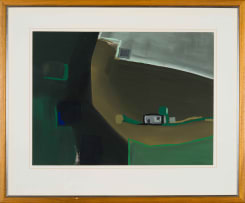 Charles Gassner; Abstract Landscape with House on a Hill