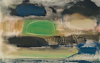 Charles Gassner; Abstract in Green and Black