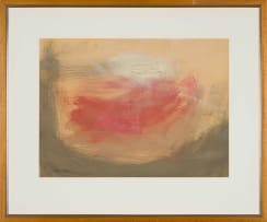 Charles Gassner; Abstract in Pink and Grey