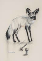 William Kentridge; Untitled (Bat Eared Fox and Toiletries)